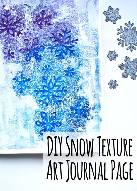 Winter Art Journal, Journal Page Inspiration, Winter Texture, Snow Texture, Art Studio Organization, Snowy Scene, Dark Portrait, Art Nouveau Design, Journal Page