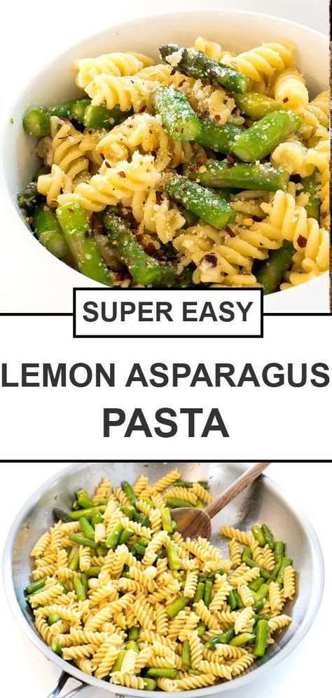 This pasta with asparagus and lemon is about as simple as it gets! Perfect for a light lunch or dinner, or even as a side dish, this is a great meal to make when you’re short on time or meal-prepping ahead of a busy week. Asparagus And Noodles Recipes, Asparagus Pasta Recipes, Lemon Asparagus Pasta, Asparagus Pasta Salad, Best Asparagus Recipe, Chef Savvy, Asparagus Recipes Baked, Lunch Easy, Noodles Recipes