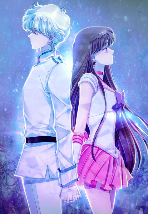 Artist: Saki Kunkatan | Bishoujo Senshi Sailor Moon | Hino Rei | Jadeite | Sailor Mars Sailor Moon Mars, Kuroko's Basket, Arte Sailor Moon, Sailor Moon Fan Art, Sailor Moon Manga, Sailor Moon Character, Sailor Mercury, Manga Couples, Sailor Moon Art