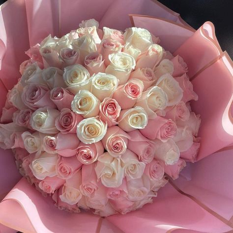 Pink Bouquet Flowers Birthday, Pink Roses Bouquet Gift, Pink Ramos, Valentines Flowers Bouquet, Big Flower Bouquet, Pink Roses Bouquet, Roses Bouquet Gift, Pink And White Roses, Pink Flower Bouquet