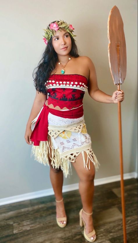 Moana costume Moana Cosplay Costume Diy, Moana Fancy Dress, Moana Disney Costume, Moana Makeup, Moana Hair, Moana Halloween, Moana Outfit, Moana Halloween Costume, Moana Cosplay