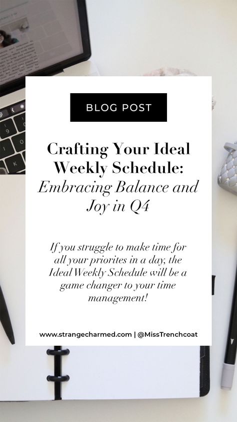 Your Ideal Weekly Schedule is your tailored roadmap through the week. A busy woman like you knows you can’t get it all done in the 24 hours of a single day, but you have plenty of time when you map your work across the 168 hours of a week. That is the purpose of the Ideal Weekly Schedule. It’s a blend of routine and spontaneity, carefully designed to accommodate your responsibilities, passions, and seasonal delights. Here’s how you can craft your own Ideal Weekly Schedule for Q4: 168 Hours, Week Schedule, Busy Woman, Pretty Planners, Work Schedule, How To Craft, Balanced Life, Weekly Schedule, Full Time Work