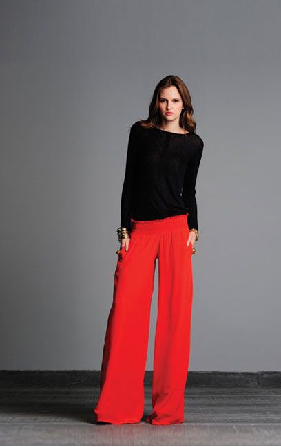 Red Wide Leg Pants Outfit, Puddle Pants, Pants Silhouette, Red Wide Leg Pants, Silk Pant, Silk Trousers, Fashion Life, Red Pants, Silk Pants