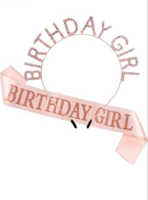 Happy Birthday Girl, Rose Gold Birthday, Rose Gold Accessories, Girls Tiara, Rose Gold Tiara, Birthday Tiara, Crown Birthday, Birthday Sash, Birthday Headband