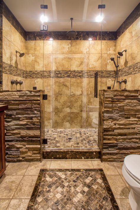 Dream Shower, Rustic Bathroom Designs, Luxury Tile, Master Shower, Bad Inspiration, Shower Tile Designs, Rustic Bathrooms, Bathroom Remodel Shower, Dream Bathrooms