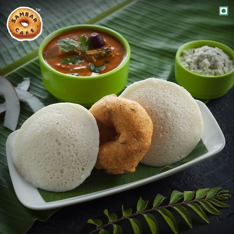 Breakfast goals: Achieved 🤗Indulge in the classic combination of fluffy Idli and crispy Medu Vada - a wholesome and delectable feast that will leave you craving more 🥰 . . . #idli #idlivada #idlivadasambar #idlisambar #meduvada #idlilovers #vada #meduvadai #vadasambar #idlis #southindianfood #authenticsouthindianfood #bestbreakfastinahmedabad #sambarcafe Idli Vada Images, Idli Vada, Breakfast Goals, Medu Vada, Idli Sambar, Raita Recipe, Goals Achieved, Top Boys, Wedding Album Design