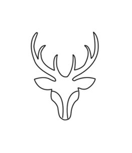 Stag Head Silhouette, Small Deer Drawing, Deer Face Drawing, Deer Drawing Sketches, Easy Deer Drawing, Simple Deer Drawing, Deer Antlers Drawing, Deer Head Drawing, Stag Drawing