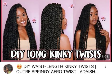 Locs Plaits, Twist Braid Tutorial, Vacay Hair, Springy Afro Twist, Twist Extensions, Crochet Locs, Marley Twist, Afro Twist, Havana Twist