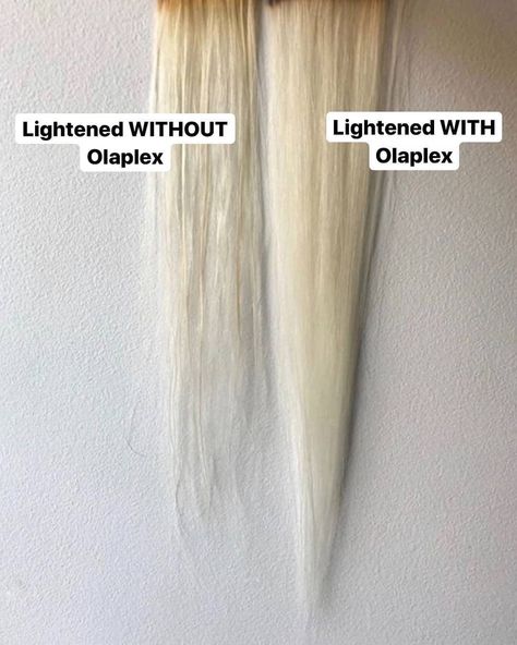 OLAPLEX on Instagram: “The power of #OLAPLEX demonstrated by @alekseybishop Tip:💥Hit save on this photo to show your clients! . . #olaplextreatment #sidebyside…” Olaplex Before And After, Getting Highlights, Hair Cuts And Styles, Balayage Hair Colour, Blonde Hair Tips, Olaplex Blonde, Haircut Balayage, Beautiful Wedding Hairstyles, Broken Bonds