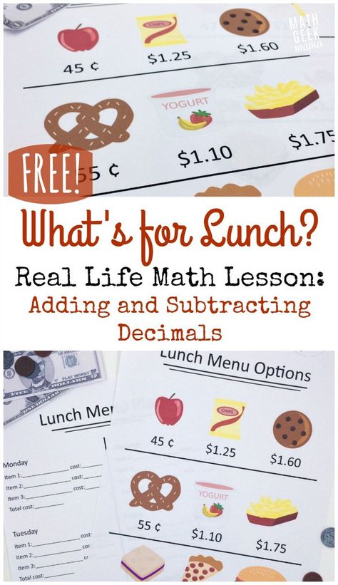 Need some help teaching your kids to add and subtract decimals? This can sounds like an intimidating concept, but this open-ended lesson will challenge kids in a real-world concept.  Money Activities with Kids | Teaching Children Values | Learning Amounts | Learning Change | Learning Good Spending Habits | Learning Costs | Teaching Kids to Save Money | Math with Money #kidsactivities #parenting #goodparenting #parentingadvice Add And Subtract Decimals, Subtract Decimals, Adding And Subtracting Decimals, Math Decimals, Real Life Math, Subtracting Decimals, Money Math, Fractions Decimals, Math Methods