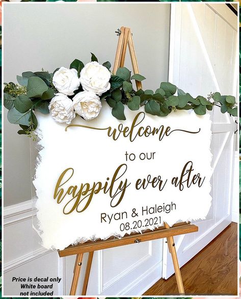 Wedding Signs - Have you ever feel like you're wasting your time looking? Visit to get what you desire from one of the worlds largest online store! Take action IMMEDIATELY! Welcome To My Wedding Sign, Welcome Sight Wedding, Cheap Ideas For Wedding Decorations, Wedding Here Sign, Entry Wedding Sign, Wedding Decor Welcome Sign, Glass Wedding Sign Diy, Diy Wedding Wall Decor, Pictures For Wedding Decor