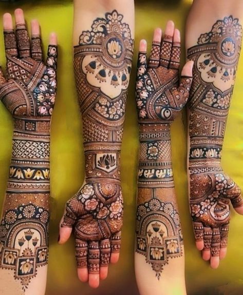 Indian Mehandi Front Hand, Mehndi Designs Front Hand Full, Full Hand Henna, Latest Mehndi Designs Wedding, Bridal Henna Design, Henna Bridal, Rajasthani Mehndi Designs, Booking Available, Mehandi Art