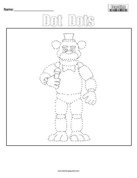 Freddy Fazbear- Dot Dots Connect the Dots Five Nights at Freddys Fnaf Activities, Freddy Fazbear Drawing, Fnaf Items, Fnaf Quiz, Fnaf Tapes, Square Website, Minecraft Diamond, Friends Trivia, Fnaf Crafts