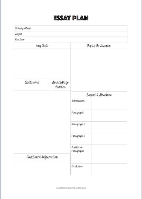 Download my first printable ‘Essay Plan’ for free on Google Docs, here Use it to plan any of your essays, including quotations, page numbers, layout and a list of topics to include and discuss.  (I’ve... Analytical Essay, Essay Planner, Essay Plan, Writing Support, Expository Essay, Open University, Best Essay Writing Service, Study Project, School Essay