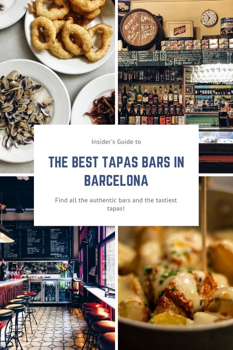 An insider's guide to all the best tapas bars in Barcelona, Spain! Find the most unique and authentic places, local's favorites, seafood, and much more! #tapas #barcelona #spain #authentic Where To Eat In Barcelona, Barcelona Wine Bar, Barcelona Bars, Mediterranean Vacation, Healthy Restaurants, Restaurants In Barcelona, Romantic Wine, Barcelona Trip, Barcelona Travel Guide