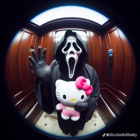 Tagaytay, Scarie Movie, Hello Kitty Doll, Tapeta Hello Kitty, Hello Kitty Y2k, Images Hello Kitty, Ghostface Scream, Scary Movie Characters, Horror Movie Icons