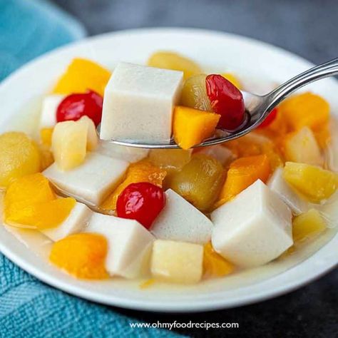 Almond Jello, Almond Tofu, Almond Jelly, Jello Recipe, Jello Dessert Recipes, Asian Dessert, Mochi Recipe, Jelly Desserts, Canned Fruits