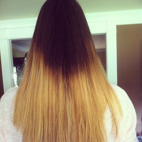 My new v shaped ombre hair #ombre #hair #hairstyle #haircut #brown #blond #pretty #love #awesome #great #mine Bad Ombre Hair, Brown Reverse Ombre, Blonde To Brown Ombre Hair Reverse, Gradient Hair Brown To Blonde, V Shaped Haircut, V Shape Hair, Ombre Hair 2010s, Haircut Inspiration, Girl Haircuts