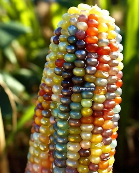 This is called 'Glass Gem Corn' and it's the most beautiful corn in the world. Never heard of it? Here's everything you need to know Gem Corn, Colored Corn, Glass Gem Corn, Growing Garlic, Indian Corn, Seed Bank, Glass Gems, Flower Display, Fruit And Veg