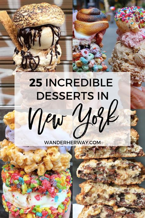 The best desserts in NYC you need to try! #newyork #foodie #dessert New York City Desserts, Best Food Spots In Nyc, Nyc Hot Chocolate, Best Cheesecake In Nyc, Travel Desserts, Nyc Cafes, Romanticize Fall, Nyc Desserts, New York Desserts