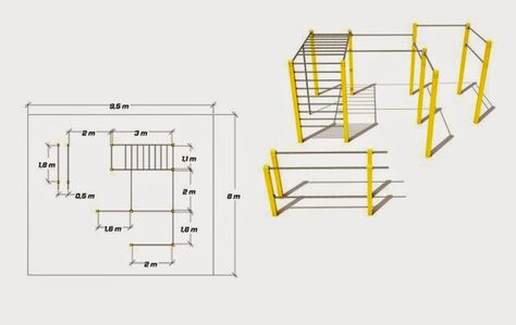 Playground Floor Plan, Calisthenics Park, Crossfit Equipment, Workout Calisthenics, Power Towers, Outdoor Gym Equipment, Backyard Gym, Playground Flooring, Diy Home Gym