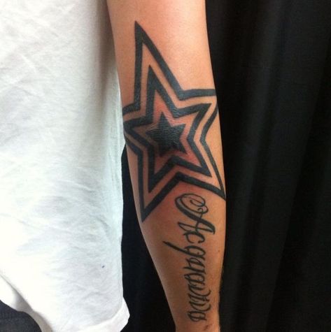 Star Tattoo On Elbow, Elbow Star Tattoo, Tattoo On Elbow, Arm Tattoos Lettering, Above Elbow Tattoo, Cool Half Sleeve Tattoos, Half Sleeve Tattoos, Elbow Tattoo, Half Sleeve Tattoos Drawings