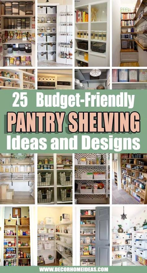 Best Pantry Shelving Ideas. A well-organized pantry is a game-changer for any home chef. With some easy to recreate pantry shelving ideas you can maximize the space and keep everything in perfect order. #decorhomeideas Pantry Organization Ideas Shelves, Shallow Pantry, Pantry Shelving Ideas, Ikea Pantry, Pantry Renovation, Pantry Closet Design, Small Kitchen Pantry, Deep Pantry, Pantry Layout