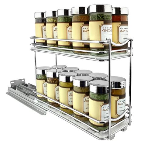 Spice Rack Tray, Spice Storage Solutions, Drawer Spice Rack, Spice Rack Organization, Pull Out Spice Rack, Upper Cabinet, Upper Kitchen Cabinets, Spice Drawer, Spice Rack Organiser