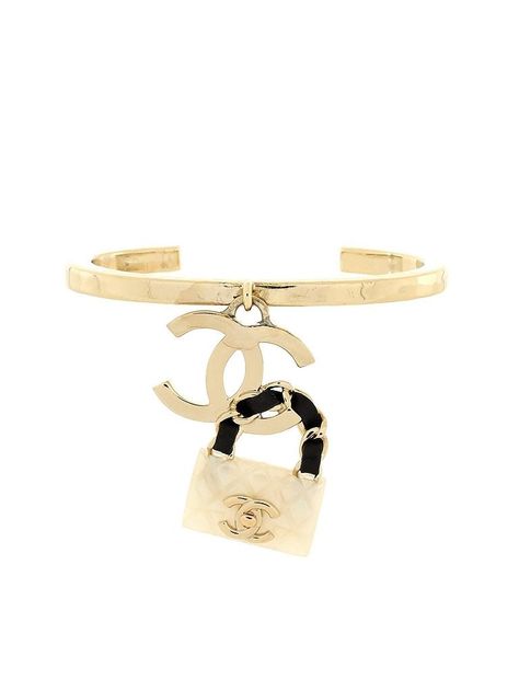 Chanel Bracelet Size: One Size White Jewelry - used. , | Chanel Bracelet: White Jewelry - Used Chanel Cuff Bracelet, Heart Shaped Bracelet, Chanel Bracelet, Metal Cuff Bracelet, Bracelet Metal, Chanel Accessories, White Jewelry, Metal Bracelets, Flap Bag