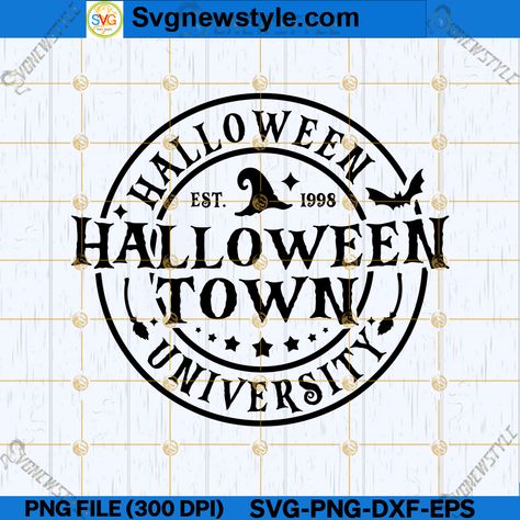 Haunted Town, Haunted Towns, Halloweentown University, Vintage Halloween Art, Sticker Business, Art Cut, Diy Jewelry Unique, School Svg, Magic School