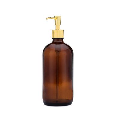 Customer Image Zoomed Amber Glass Soap Dispenser, Metal Foam, Glass Soap Dispenser, Spa Bathroom, Glass Dispenser, Foam Soap Dispenser, Dish Soap Dispenser, Eco Packaging, Amber Glass Jars