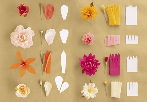 Paper Flowers Diy Wedding, Paper Flowers Wedding Bouquet, Crepe Paper Flowers Diy, Diy Fleur, Fleurs Diy, Kraf Diy, Paper Flowers Wedding, Paper Flower Crafts, Seni Origami