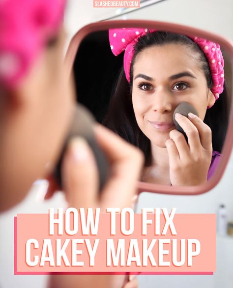 Cakey Makeup Prevent, Why Makeup Looks Cakey, Why My Makeup Look Cakey, How To Have Non Cakey Makeup, How To Stop Makeup From Looking Cakey, How To Make Makeup Less Cakey, Why Is My Makeup Blotchy, Not Cakey Makeup Tips, How To Get Smooth Makeup Look