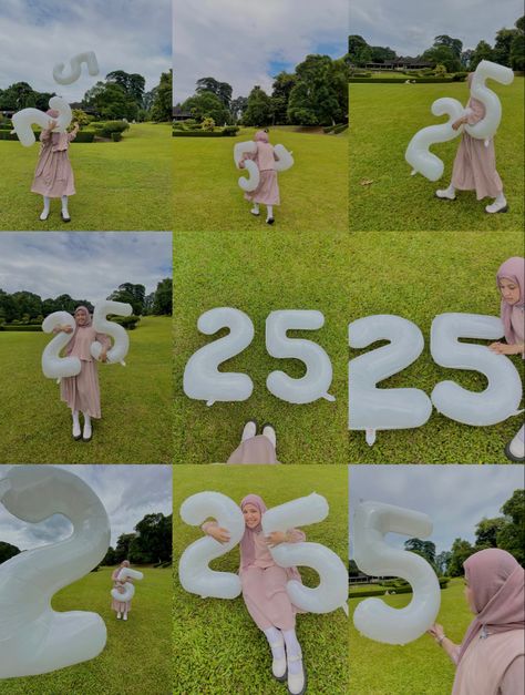 Cute concept for your birthday! #ootd #birthday #fashion #ootd #inspirasiootdberhijab #balloons #balonangka Birthday Pose With Balloons, Birthday Concept Idea, Poses With Balloons Birthday Photos, Ootd Birthday, Birthday Ootd, Birthday Pose, Happy 25th Birthday, Creative Birthday Cards, Cute Birthday Pictures