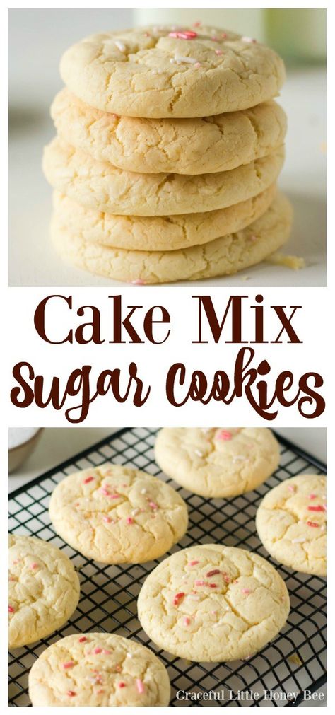 Cake Mix Sugar Cookies, Cake Mom, 3 Cookies, 3 Ingredient Cakes, Sugar Cookie Cakes, Coconut Balls, Cookies Soft, Cookie Recipes Unique, Cake Recipes Easy Homemade