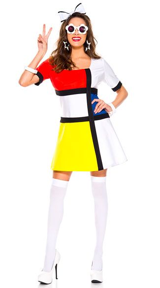 Colorful Mod Babe Costume Muse Costume, Mod Style 60's, 1980s Fancy Dress, Halloween For Adults, Cat Women Costumes, 60's Party, Transformer Costume, Clueless Costume, Ace Ventura Costume