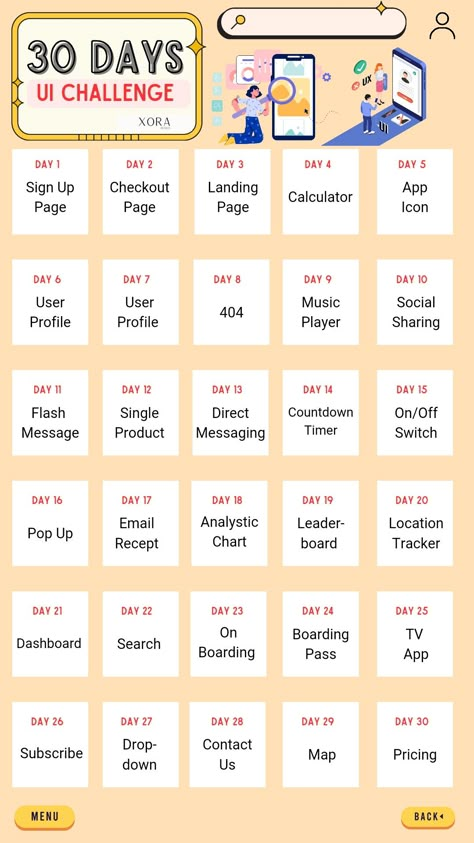 UI ideas UI challenge Graphic Design Activities, Ux Design Principles, Ui Design Principles, 30 Days Challenge, Web Development Programming, Ui Design Patterns, Learn Computer Coding, Challenge Ideas, Graphic Design Tutorials Learning