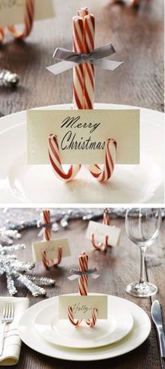 DIY Custom Christmas Simple Christmas Decor, Christmas Projects Diy, Easy Christmas Diy, Christmas Table Settings, Noel Christmas, Christmas Centerpieces, Christmas Table Decorations, Candy Canes, Christmas Deco