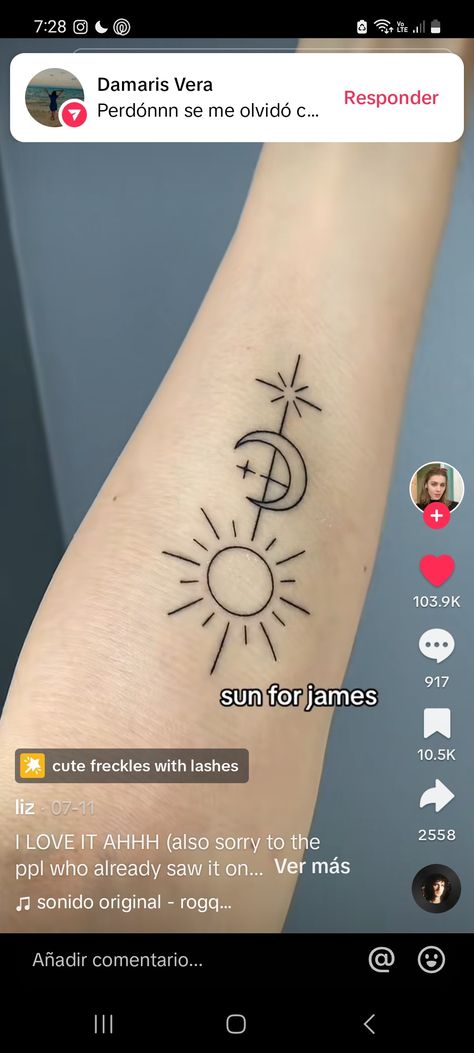 Paragraph Tattoo Placement, Sun Moon And Star Tattoo, Marauders Tattoo, Moon And Star Tattoo, Jewerly Tattoo, Antler Tattoos, Tattoo Sun, Tattoo Catalog, Hp Tattoo