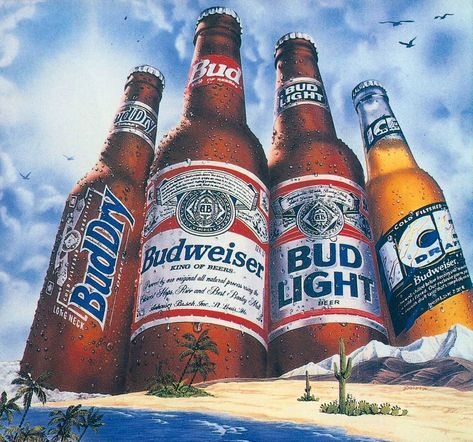 Alcohol Graphic Design, Beer Pack, Beer Merchandise, Dark Visions, Vintage Budweiser, Beer Ad, Oktoberfest Beer, Retro Artwork, Budweiser Beer