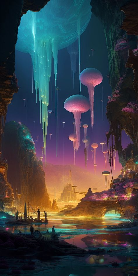 Avatar Theme, World Landscape, Futurism Art, Magic Land, Alien Aesthetic, Alternate Reality, Alternate Worlds, World Movies, Landscape Concept