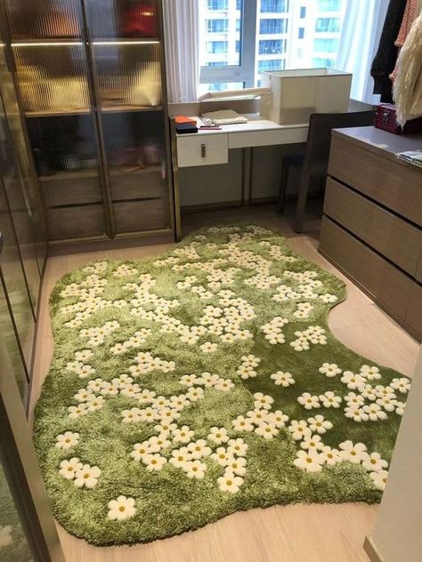 Diy Bath Mat, Moss Rug, Grass Rug, Flower Rug, Dekorasi Kamar Tidur, Diy Spa, Chic Spaces, Diy Rug, Small Backyard Design