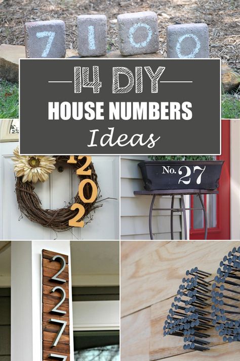 Try one of these DIY ideas for creatively displaying your house number. Diy House Numbers Ideas, House Numbers Ideas, House Number Ideas Outdoor, Diy House Numbers, Ideas For House, House Numbers Diy, Number Ideas, Home Budget, Diy And Crafts Sewing