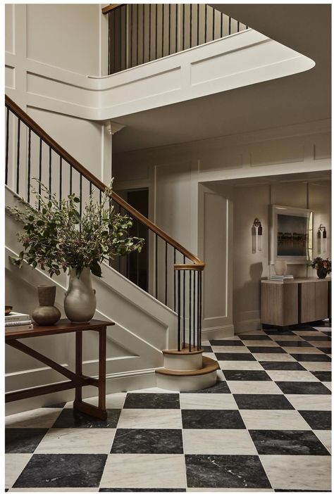 Checkered Floor, Disc Interiors, Casa Clean, Dream House Interior, Staircase Design, Sims House, Dream House Plans, The Expert, House Goals