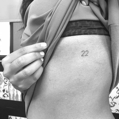 Numbers Tattoo, 22 Tattoo, M Tattoos, Number Tattoos, Small Pretty Tattoos, Minimalist Line Art, Tattoed Girls, Dainty Tattoos, Female Tattoo