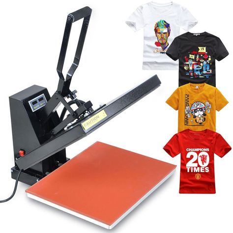 MegaBrand 16x20 T-Shirt Digital Heat Press Transfer Printer Machine: Amazon.ca: Sports & Outdoors Best Heat Press Machine, Homemade T Shirts, Picture Printer, Shirt Printer, Sublimacion Ideas, T Shirt Printer, Heat Press Transfers, Screen Printed Tshirts, Screen Printing Shirts