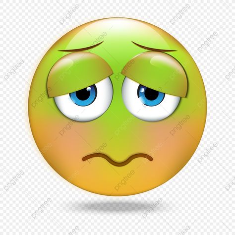 Throw Up Emoji, Sick Clipart, Sick Emoji, Green Emoji, Feelings Faces, Funny Emoji Faces, A Image, Under The Weather, Green Throw