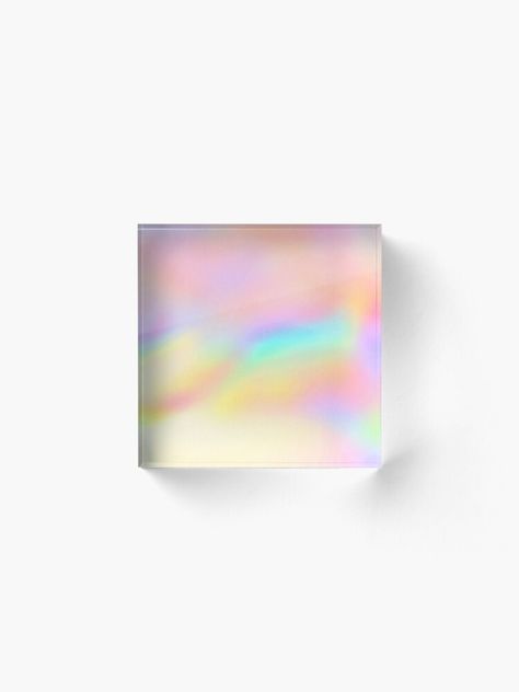 "Iridescent Aesthetic Color" Acrylic Block by Yanwun | Redbubble Iridescent Office Decor, Iridescence Aesthetic, Irridecent Design, Dark Iridescent Aesthetic, Iridescent Illustration, Irredescent Aesthetic, Iredesant Aesthetic, Iridescent Color Palette, Iridescent Branding