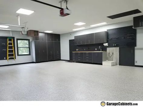 Best Color for Garage Walls: Popular Garage Wall Paint Color Ideas in 2023 Garage Cabinet Color Ideas, Workshop Paint Colors, Light Grey Garage Walls, Best Garage Paint Colors Interior, Grey Garage Interior, Paint Colors For Garage Interior, Sherwin Williams Garage Paint Colors, Best Color For Garage Walls, Painted Garage Interior