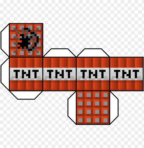 Minecraft Printables Free, Papercraft Minecraft Skin, Minecraft Papercraft, Minecraft Templates, Minecraft Diy, Minecraft Tnt, Tnt Minecraft, 4de Verjaardag, Minecraft Printables